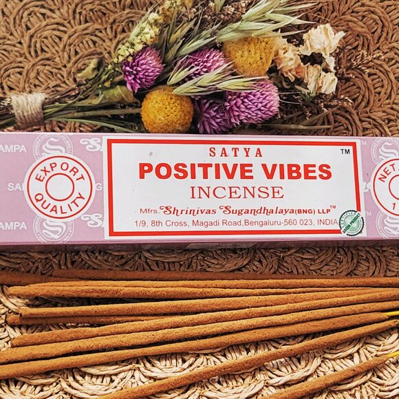 Positive Vibes Incense authentic Satya Hand Rolled Sticks 3 Boxes - Picture 1 of 7